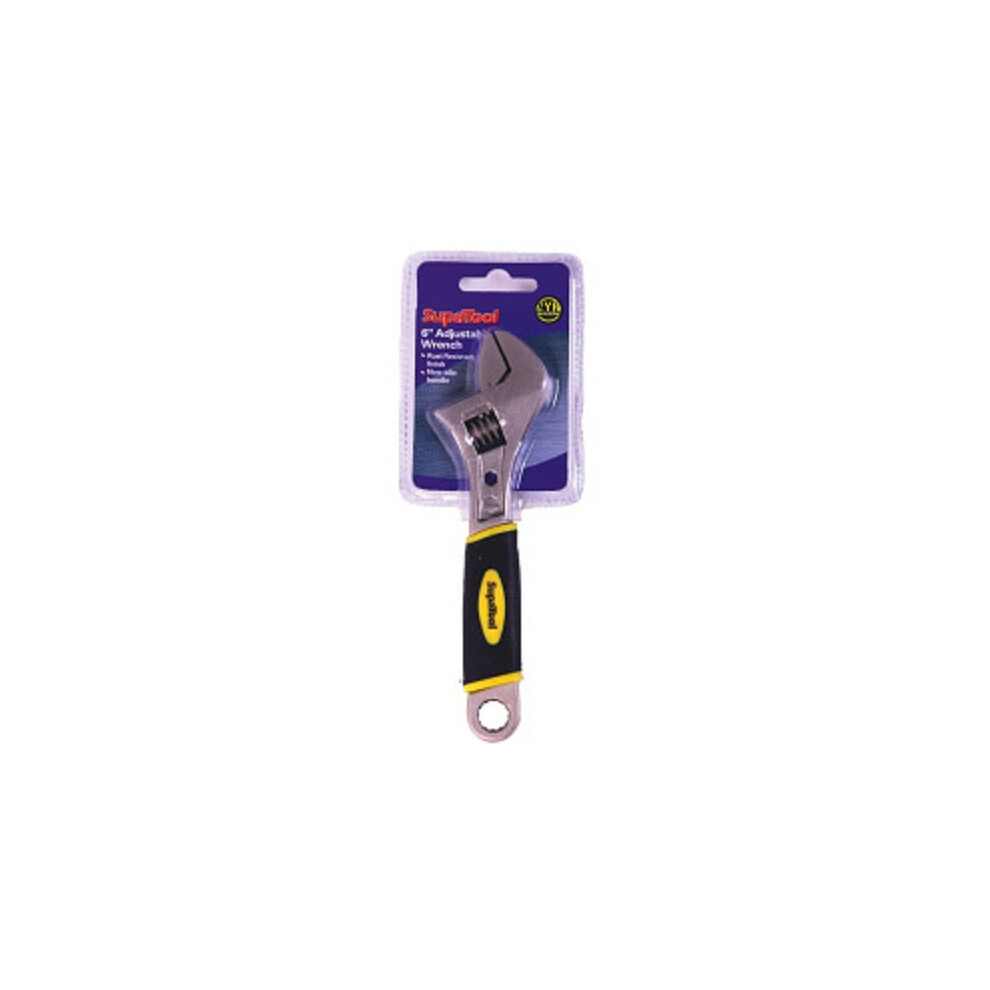  - Supatool Adjustable Wrench With Power Grip Chrome (20Cm) - Image 4
