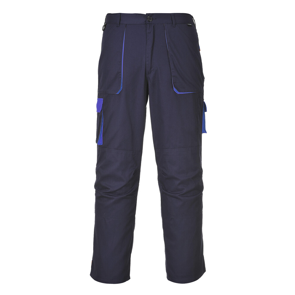 Portwest (3Xl R, Navy) Mens Texo Contrast Workwear Trousers Blue,Multicoloured