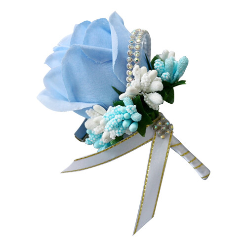 Pulseira de pulso com pingente de rosa de seda artificial – 1 unidade 1