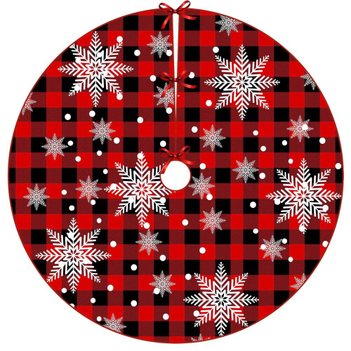 Weihnachtsbaumdecke mit Weihnachtsmannmotiv, Polyester, 92 cm 1