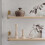 Wood Candlestick Holders Retro Unpainted Classic Set 4
