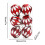 Shatterproof Christmas Ornaments Set Red Green White 12pcs 2