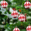 Shatterproof Christmas Ornaments Set Red Green White 12pcs 4