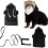 Small Pet Ferrets Sweatershirt Outfit And Walking Harness-Black 1