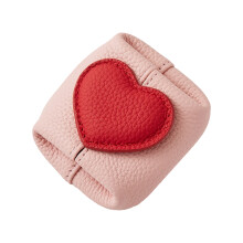 Leather Coin Pouch Compact Change Holder Mini Pocket-Pink