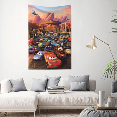 Lightning McQueen Wandteppich aus Polyester 1