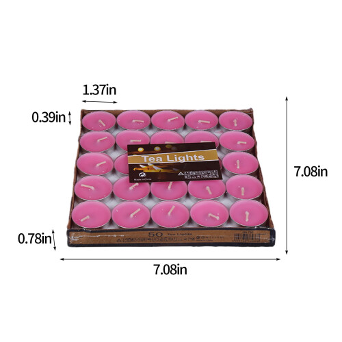 50 velas de chá brancas sem tabaco 2