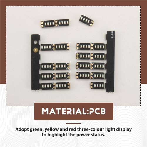 20Pcs 3.7-4.2V Metering Module 1 String Ternary Lithium Battery Power Display  Led Light
