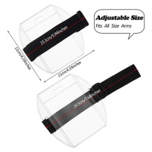 Arm Badge Holder Armband ID Card Badge Holder with Adjustment Buckle Universal Size for Work Passes (30pcs)