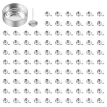 600 Stück Aluminium-Teelichtbecher, Metall-Teelichtdosen mit 600 Stück Kerzendochten, Leere Kerze für Kerzenliebhaber