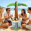 Waterproof Inflatable Coconuts Tree Ice Bucket For Pool Party 5