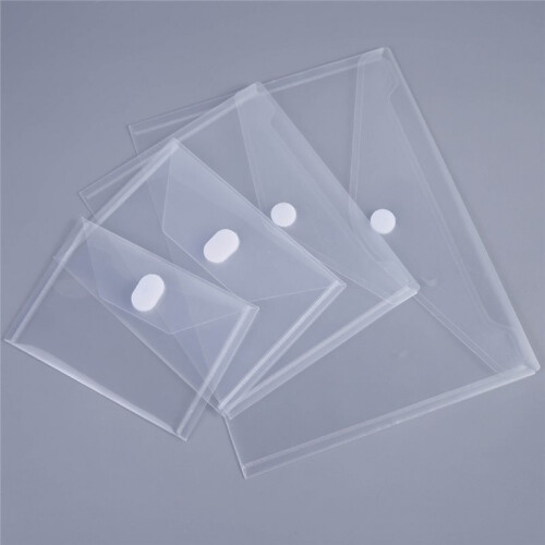 30pcs/Lot Transparent Envelope Plastic File Bag Document Filing Storage Bag Student Large Capacity Contract Office A4 2