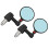 Motorcycle Universal Rearview Mirror for 22mm Handlebar Modification Side Mirror Accessories 5