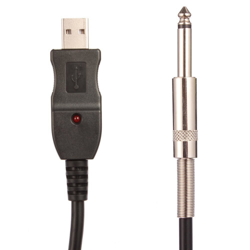 3 Meters Guitar to PC USB Recording Cable Lead Adaptor Converter Connection Interface 6.5mm 1