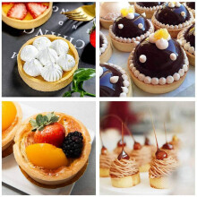 16 Pcs Circular Stainless Steel Tart Ring Tower Pie Cake Mould Baking Tools Perforated Cake Mousse Ring,8cm