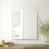 White Arched Bathroom Mirror with Wood Frame 20x30 Inch 3