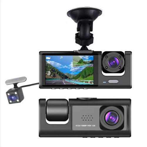 2X 3 Câmera Dash Cam 1080P 2 Polegadas Tela Dashcam Preto Driver Recorder para TáXi CAR DVR Câmera Traseira Universal 1