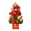 Mini Artificial Christmas Tree with LED Lights, Red, 45cm 2