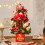 Mini Artificial Christmas Tree with LED Lights, Red, 45cm 4