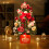 Mini Artificial Christmas Tree with LED Lights, Red, 45cm 5