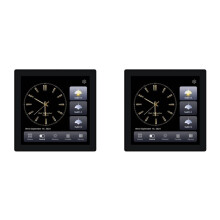 2X Tuya T3E Pro Control Panel Touch Screen Panel Zigbee Intelligent Wall Push Light Black