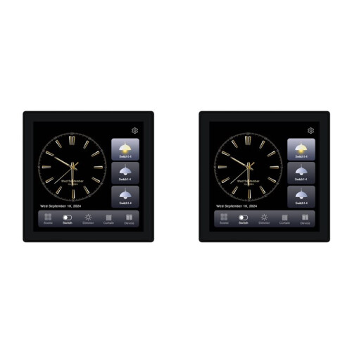 2X Tuya T3E Pro  Control Panel  Touch Screen Panel  Zigbee Intelligent Wall Push Light  Black