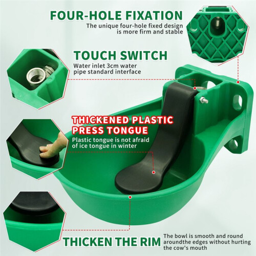 Abbeveratoio Automatico per Bovini,  Capacità, In Plastica, Versatile per Bestiame, per Bovini,  e Asini 1