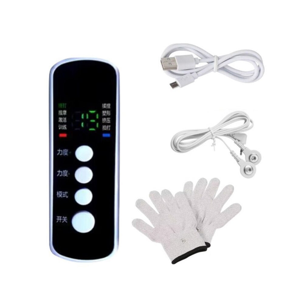 Electric Micro Current Massage Gloves for Hand and Finger Therapy