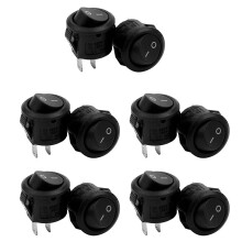 10x /Off Self Latching Press Buttons Rocker Toggle for Car Auto Boat Black
