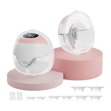 Tire-Lait Électrique Portable Mains Libres, 3 Modes et 15 Niveaux, Forte Aspiration de 320 MmHg, Anti-Fuite à Double Joint