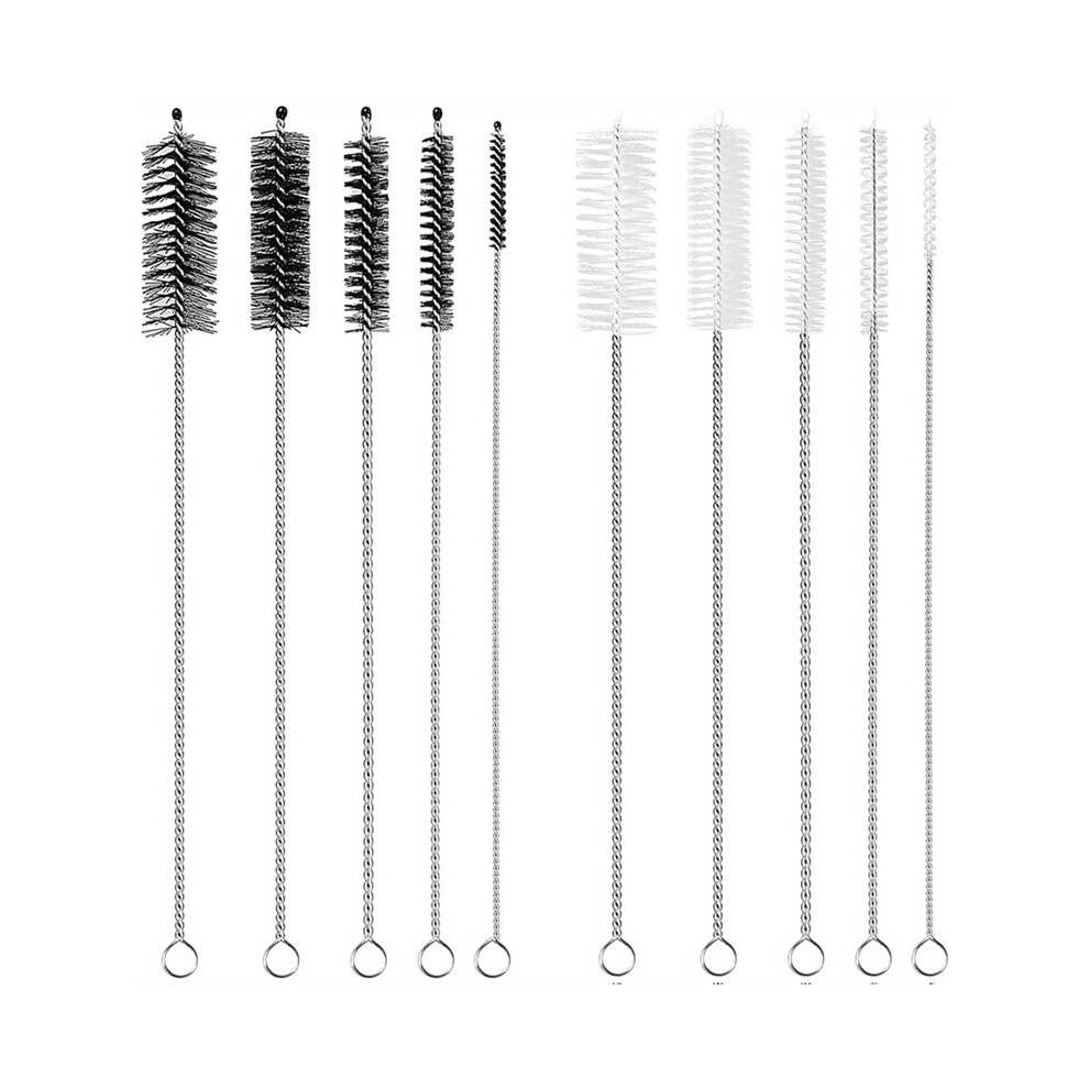 Straw Brush Cleaner Extra Long 12", 10 Pcs Straw Brush Cleaner Bristles Diameter 4-16Mm For Cleaning Straws, Pipe 6033652602692
