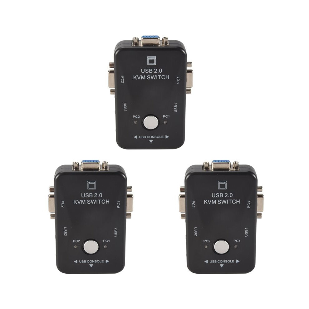 3X Usb Kvm Switcher 2 Port Vga Svga Box Usb 2.0 Mouse Keyboard 1920X1440 Box 4712731112070
