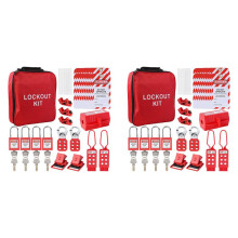 2X Kit de Verrouillage et D'Étiquetage, Kit de Verrouillage Électrique avec Verrouillage Disjoncteur, Moraillons Verrouillage, Étiquettes de