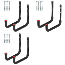 6x Racks Caiaque para Serviços Pesados, Ganchos Armazenamento Caiaque Montados Na Parede, Cabides Armazenamento Caiaque para Canoa, Caiaque, Garagem,