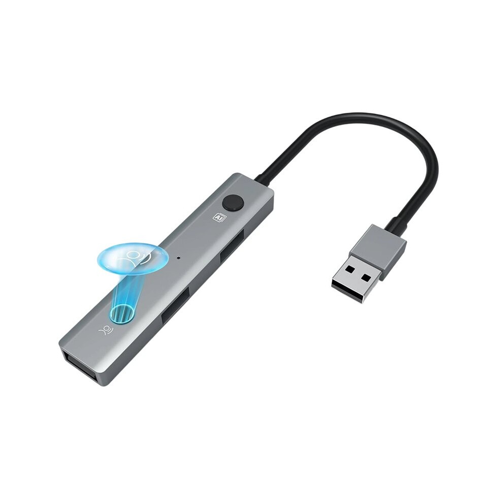 Usb 2.0 Hub With Ai Voice Tools: Usb Multiport Adapter - Voice Transcription - Translation - Speech To Text Device 4714053040260