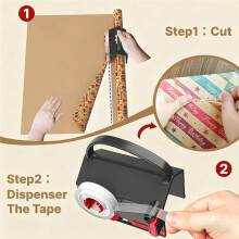 Paper Roll Cutting Roll Paper Cutter with Handle Christmas Wrapping Gadget for Student Teacher Sticker Package Film Mail