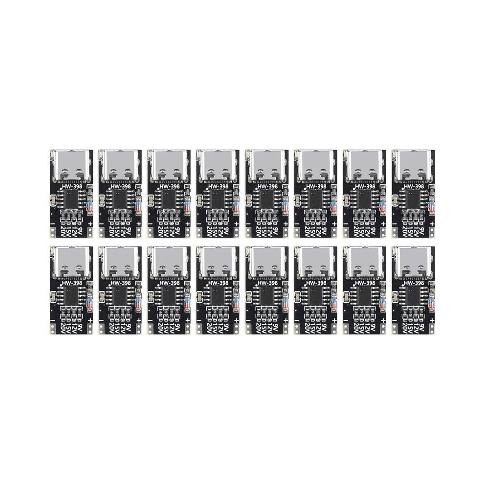 16Pcs Usb-C Pd Type C Trigger Board Pd/Qc Decoy Fast Charger Module Support 9V 12V 15V 20V For Laptop,Router,Optical 4713492634108