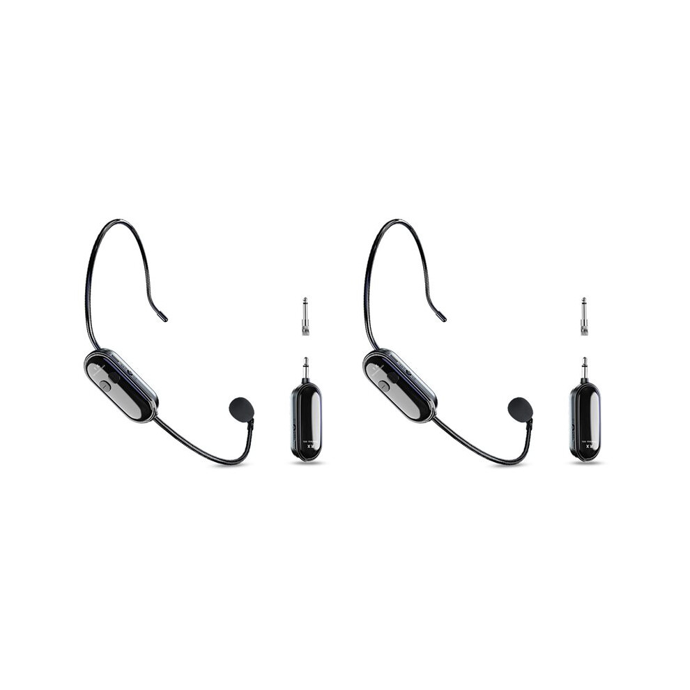 2X 2.4G Wireless Microphone Headset Long Range, Handheld & -Worn Mic, Dual Mode For Teaching,Fitness Instructors 6033546765939