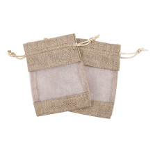 150 Stücke Flachs Organza Taschen Sackleinen Kordelzug Weihnachten Geschenke Tasche Hochzeit Taschen für Kaffee Bohnen Süßigkeiten Make- Schmuck