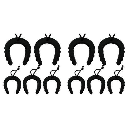 10Pack First Responder Deurstoppers, Deurklem voor Wetshandhaving, Hulpdiensten, Zwarte Deurstoppers Wig