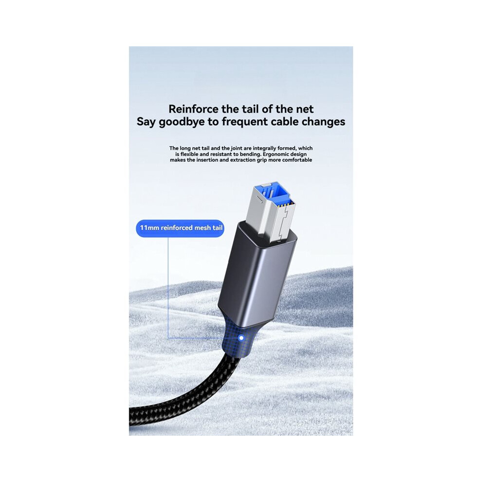 Usb Printer Cable Usb Type B Male To A Male Usb 3.0 Printer Scanner Cable For Hdd Enclosure Blu-Ray Drives Printer 2M 4711462272176