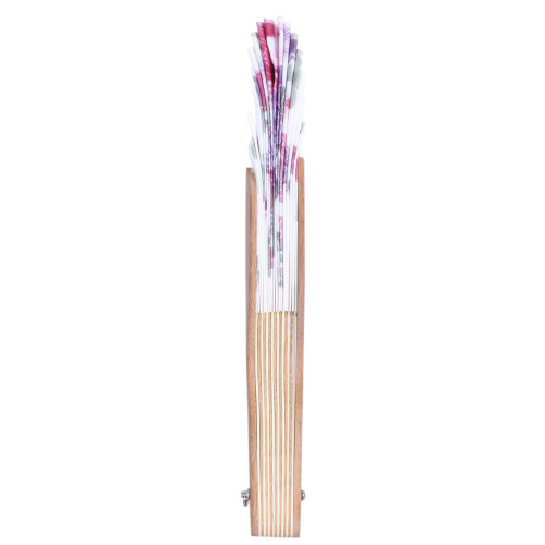 Bamboo Flower Printed Japanese Style Foldable Hand Held Fan Gift Decor 2