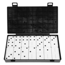 1Ensemble Dominoes Durable Résine Portable