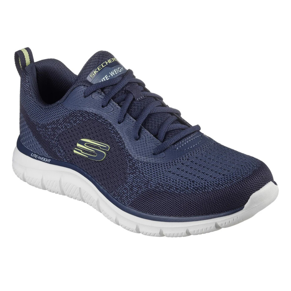 Skechers (12 Uk, Navy/Lime) Mens Track Glendor Trainers