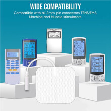 Électrodes SM (60 Pièces) - Électrodes de Rechange pour Appareil TENS (2 X 2 Pouces) Compatibles avec les Appareils AUVON TENS et TENS 7000