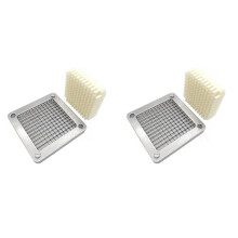 2X Ersatzklinge für Pommes-Frites-Schneidegerät, 1/4-Zoll-Zerkleinererklinge mit Edelstahlklinge und Schieberblock, Zerkleinerer/Würfelschneider