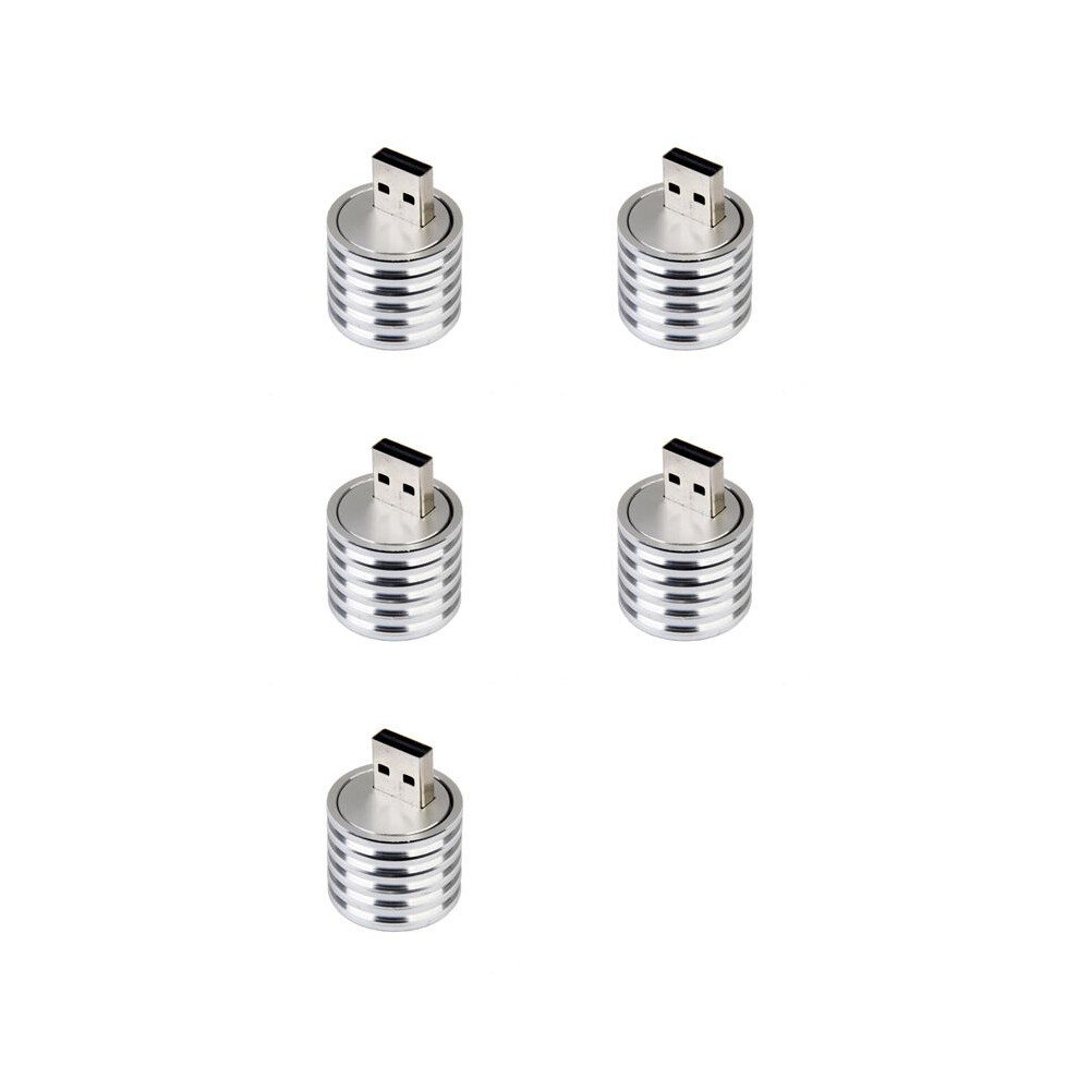 5X Aluminum 3W Usb Led Lamp Socket Spot Flash White/Light 4713913129886