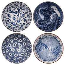 4-Teiliges Keramikschalen-Set, Eiscreme-Snack-Dipschalen, 11,4 cm Große Keramikschalen im Japanischen Stil zum Dippen Von Reis, Müsli und Desserts