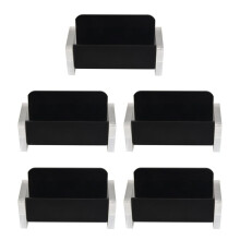 5X Acrylic Desktop Business Card Holder Display for Desk Elegant Business Card Stand for Office Black