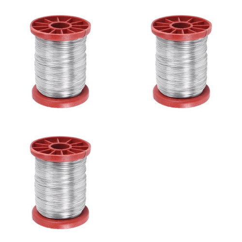 3pcs 0.5mm 500G Stainless Steel Wire for Beekeeping Beehive Frames Tool 1 Roll